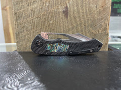 Custom Pariah Manual V2 Wood V2 Wood Grain San Mai Carbon Fiber Abalone Inlay