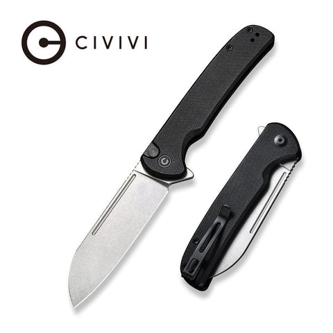 CIVIVI Chevalier Flipper & Button Lock Knife G10 Handle