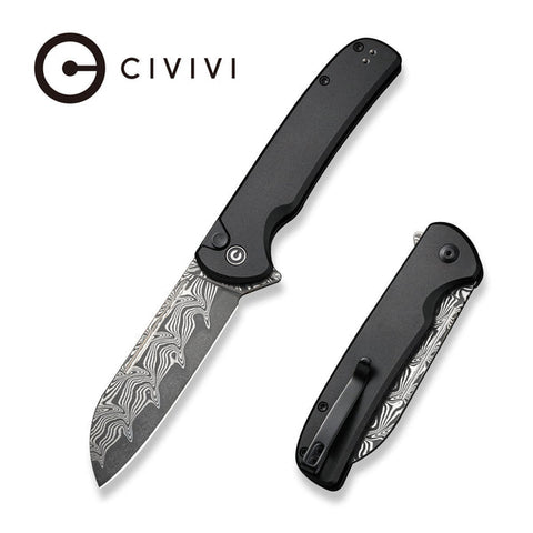 CIVIVI Chevalier II Flipper & Button Lock Knife Aluminum Handle