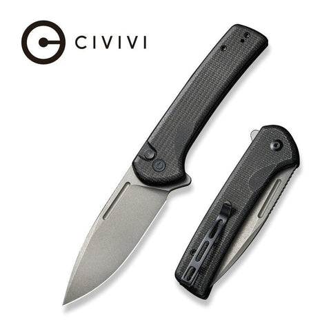 CIVIVI Conspirator Flipper & Button Lock Knife Micarta Handle