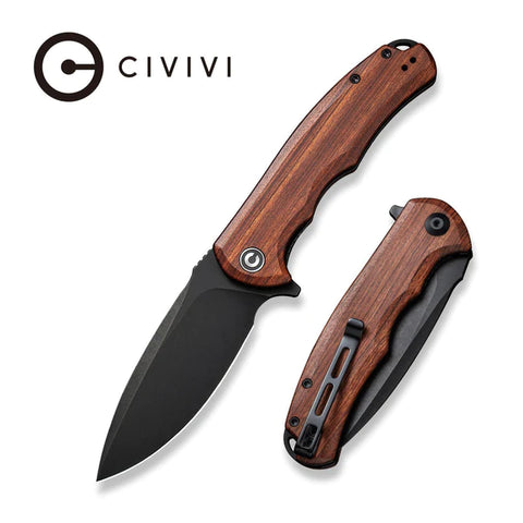 CIVIVI Praxis Flipper Knife Wood Handle